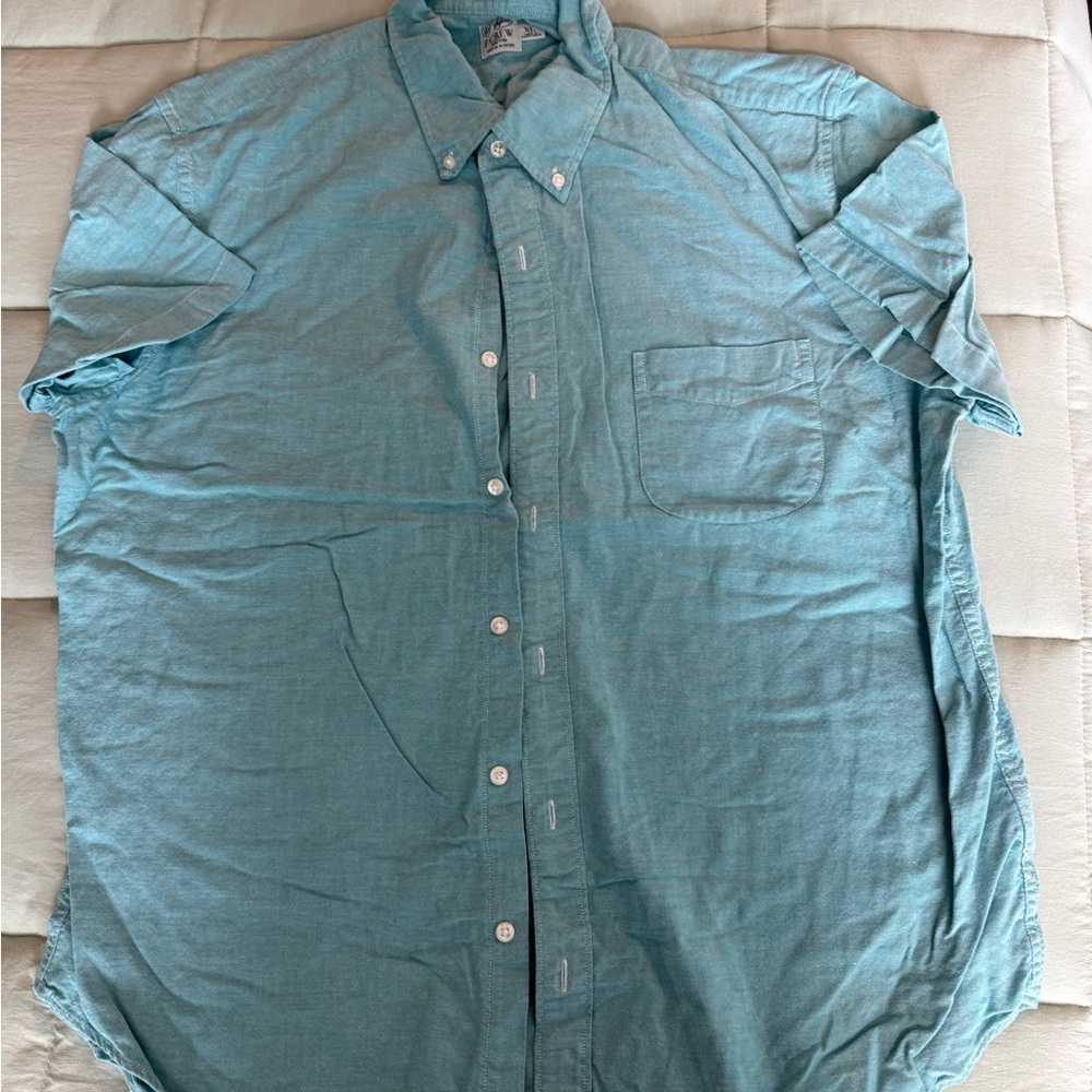 J. Crew Teal Casual Button-Down Shirt